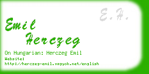 emil herczeg business card
